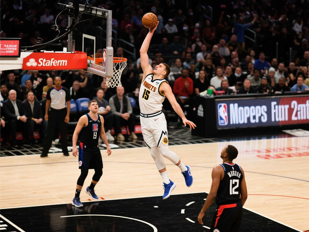 惊天对决！掘金快艇激烈冲突6人领T，戈登压哨补扣绝杀比赛